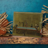 Plaque Photo La salle de billard (huile sur toile) (Côté)
