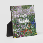Plaque Photo La Terre rit en fleurs Citation florale (Recto)