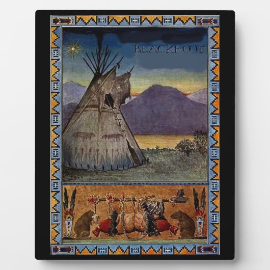 Plaque Photo "La tribu Piikuni" (Devant)