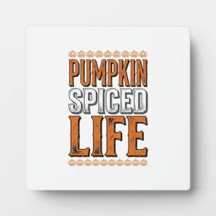 Plaque Photo La vie épicée de citrouille Typographie Halloween