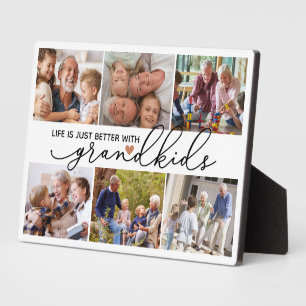 Plaque Photo La vie est juste mieux avec les petits-enfants