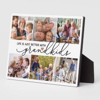 Plaque Photo La vie est juste mieux avec les petits-enfants