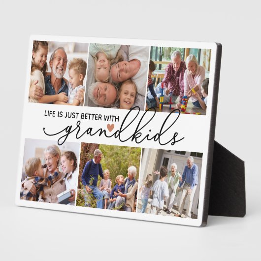 Plaque Photo La vie est juste mieux avec les petits-enfants (Côté)