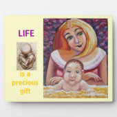 Plaque Photo La vie est un cadeau précieux (Devant)