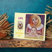 Plaque Photo La vie est un cadeau précieux (Côté)