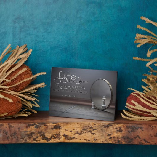 Plaque Photo La Vie Est Un Miroir (Côté)