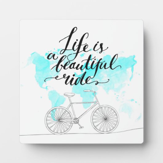 Plaque Photo La Vie Est Une Belle Balade Bleue (Devant)