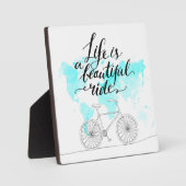 Plaque Photo La Vie Est Une Belle Balade Bleue (Recto)