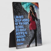 Plaque Photo la vie ne consiste pas à attendre que la tempête p (Côté)