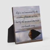 Plaque Photo La vie n'est pas mesurée (Recto)