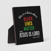 Plaque Photo LA VIE NOIRE EST IMPORTANTE | Déclaration de JÉSUS (Recto)