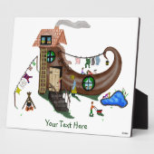 Plaque Photo La Vieille Femme Dans La Chaussure (Côté)