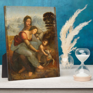 Plaque Photo La Vierge et l'Enfant avec Sainte Anne par Da Vinc