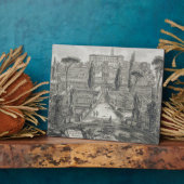 Plaque Photo La Villa d'Este à Tivoli (gravure) (Côté)