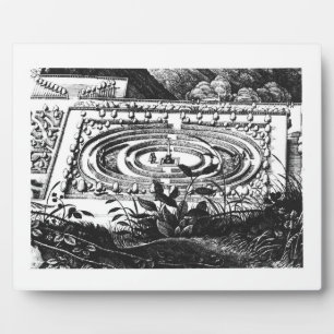Plaque Photo Labyrinthe à Heidelberg, Hortus Palatinus (gravi)