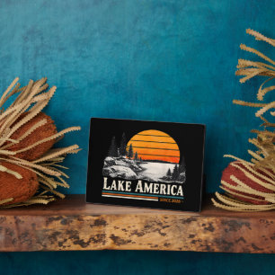 Plaque Photo Lac America 2026 Vintage