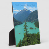 Plaque Photo Lac Turquoise de Snowy Mountain à Washington (Côté)