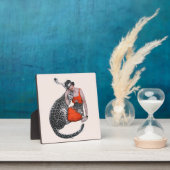 Plaque Photo Lady and Leopard (Insitu)