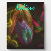 Plaque Photo Lady Slipper Croit Des Mots Inspirants (Devant)