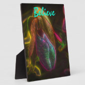 Plaque Photo Lady Slipper Croit Des Mots Inspirants (Côté)