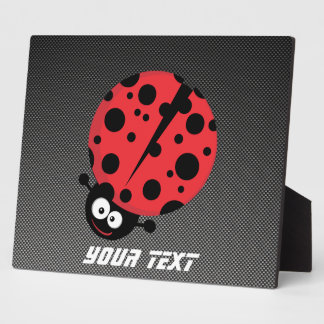 Plaque Photo Ladybug ; Faux Fibre de carbone