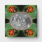 Plaque Photo Ladybug Sur La Feuille Créez Votre Propre Photo (Devant)