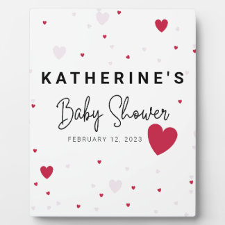 Plaque Photo L'Affiche de bienvenue Baby shower de Valentine