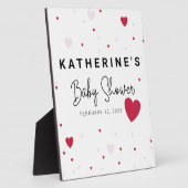 Plaque Photo L'Affiche de bienvenue Baby shower de Valentine (Côté)