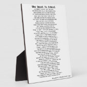 Plaque Photo L'affiche SMACK IN SCHOOL POEM (Côté)