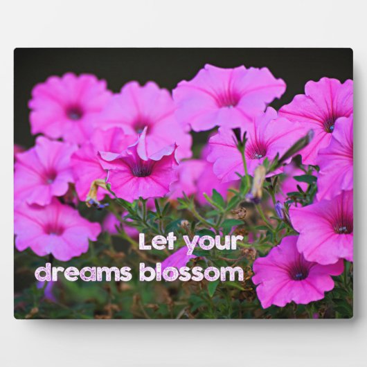 Plaque Photo Laissez vos rêves s'épanouir (Devant)