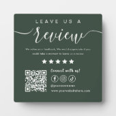 Plaque Photo Laissons-nous un commentaire médias sociaux Qr Cod (Devant)