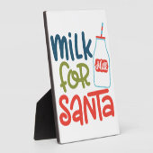 Plaque Photo Lait pour Père Noël (Côté)