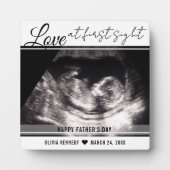 Plaque Photo L'amour à la première vue Bébé Sonogramme 1ère Fêt (Devant)