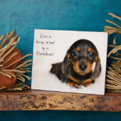 Plaque Photo L'amour appartient à un Dachshund (Côté)