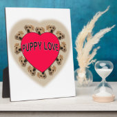 Plaque Photo L'amour des chiots (Côté)