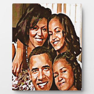 Plaque Photo L'amour d'Obama_