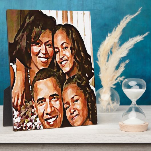 Plaque Photo L'amour d'Obama_ (Côté)