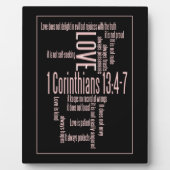 Plaque Photo L'amour est le patient Noir & Blush (Devant)