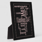 Plaque Photo L'amour est le patient Noir & Blush (Côté)