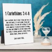 Plaque Photo L'amour est patient (Côté)