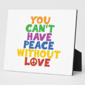 Plaque Photo L'amour et la paix (Côté)