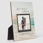 Plaque Photo L'amour et le mariage sur la plage (Côté)