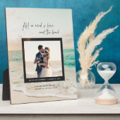 Plaque Photo L'amour et le mariage sur la plage (Côté)