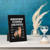 Plaque Photo L'Anatomie D'Un Berger Allemand (Côté)