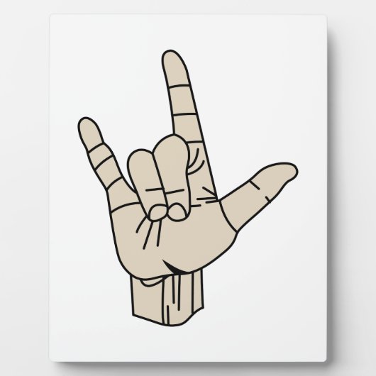 Plaque Photo Langue des signes (Devant)