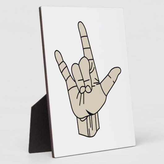 Plaque Photo Langue des signes (Côté)