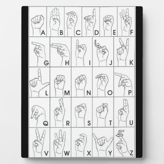 PLAQUE PHOTO LANGUE DU SIGNE (Devant)