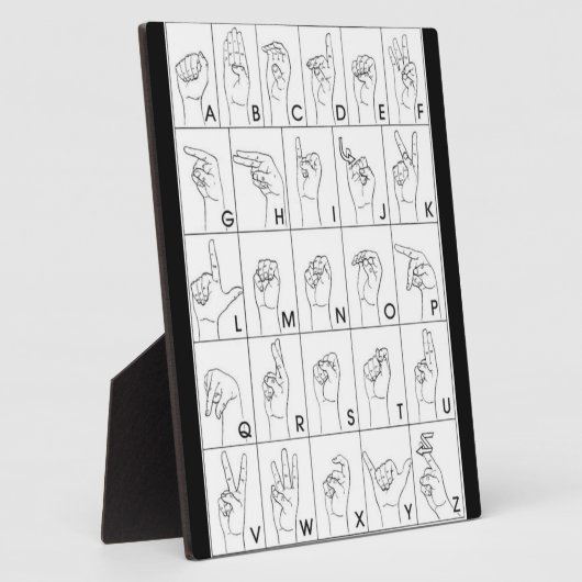 PLAQUE PHOTO LANGUE DU SIGNE (Côté)