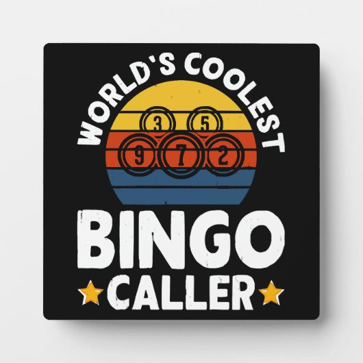 Plaque Photo L'animateur de bingo le plus cool du monde (Devant)