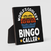 Plaque Photo L'animateur de bingo le plus cool du monde (Recto)